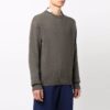 Jersey básico de lana sin capucha Off-White para hombre, corte holgado, marrón