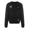 Jersey casual de cuello redondo con estampado de letras, colección primavera-verano 2021, negro