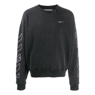 Jersey clásico de rayas con logo Off-White para hombre, negro