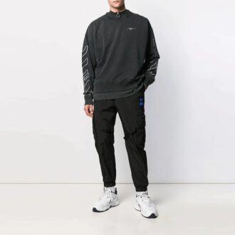 Jersey clásico de rayas con logo Off-White para hombre, negro