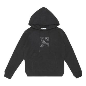 Jersey con capucha bordado FW20 para hombre, negro
