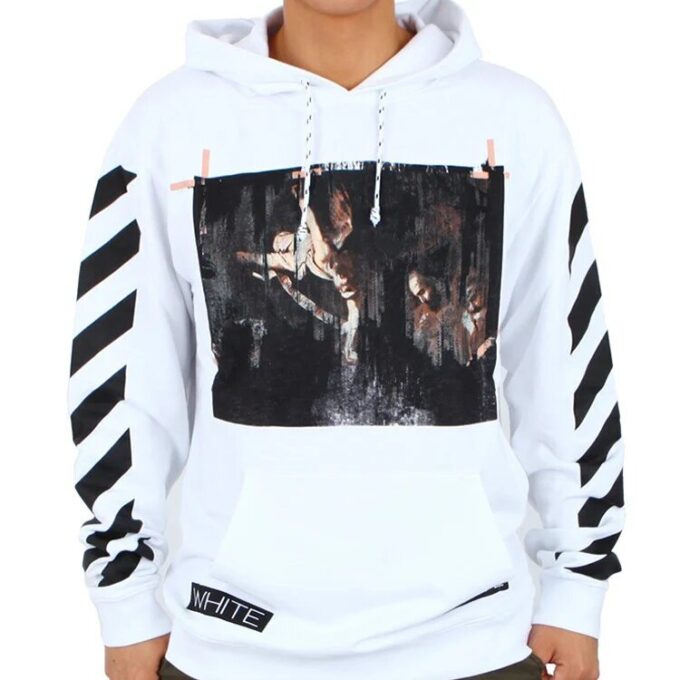 Jersey con capucha Caravaggio para hombre, blanco