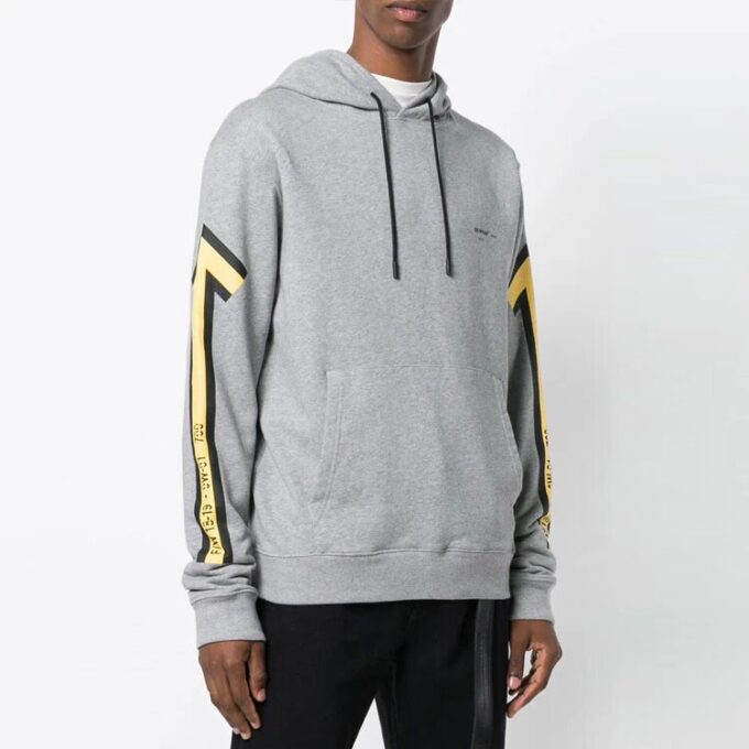 Jersey con capucha de corte normal Fw18 Arrows «Gris Amarillo»