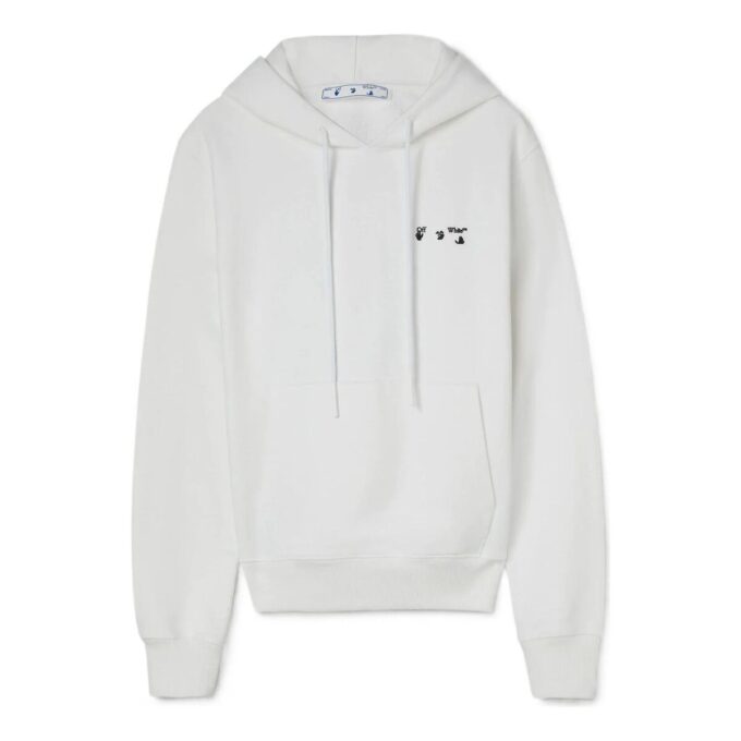 Jersey con capucha de manga larga unisex de color liso SS22 Blanco