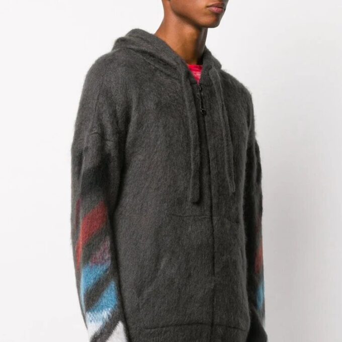 Jersey con capucha de punto Arrow para hombre, gris