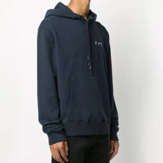 Jersey con capucha holgado con estampado de logotipo FW20 para hombre, gris