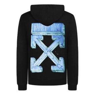 Jersey con capucha y estampado de Arrows para hombre, negro, FW20