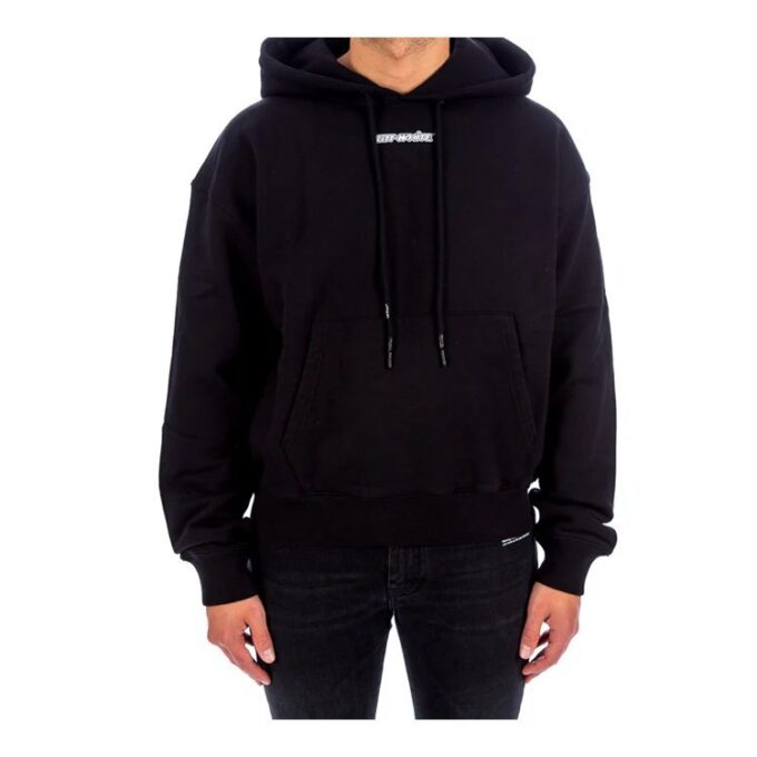 Jersey con capucha y estampado de Arrows para hombre, negro, FW20