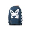 Jersey con capucha y estampado de rayas diagonales para hombre, azul