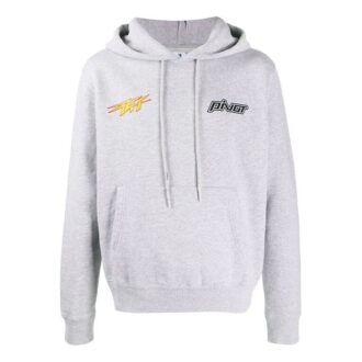 Jersey con capucha y estampado del logotipo FW20 para hombre, gris