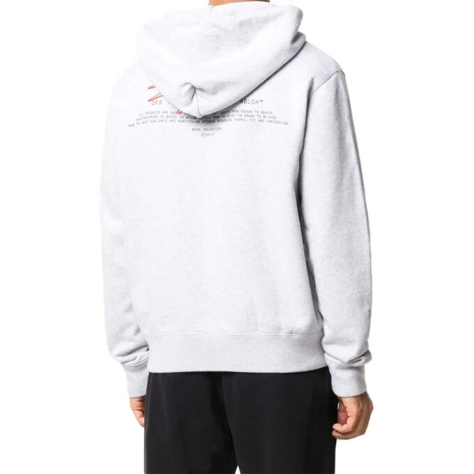 Jersey con capucha y estampado del logotipo FW20 para hombre, gris