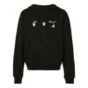 Jersey con capucha y estampado del logotipo para hombre, negro