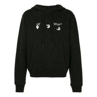 Jersey con capucha y estampado del logotipo para hombre, negro