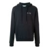 Jersey con capucha y estampado del logotipo para hombre, negro