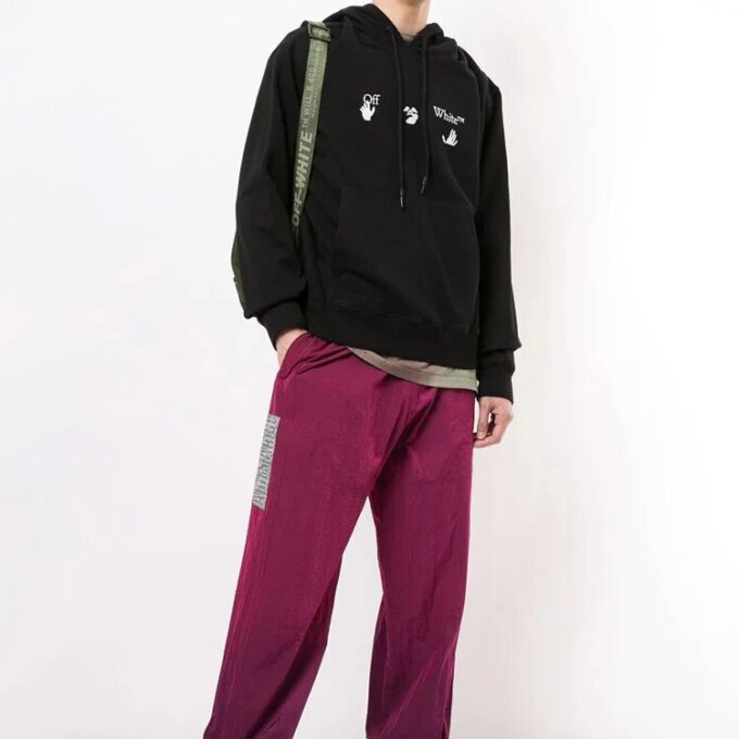 Jersey con capucha y estampado del logotipo para hombre, negro