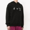 Jersey con capucha y estampado del logotipo para hombre, negro