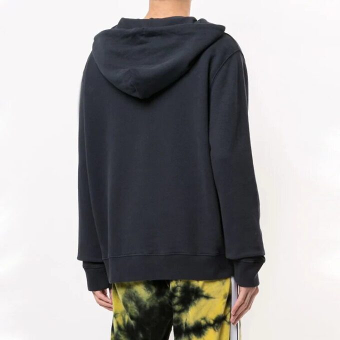 Jersey con capucha y estampado del logotipo para hombre, negro