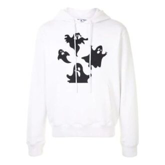Jersey con capucha y estampado fantasma FW20 para hombre, blanco