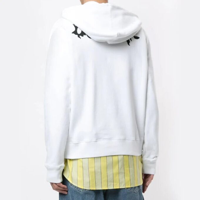 Jersey con capucha y estampado fantasma FW20 para hombre, blanco