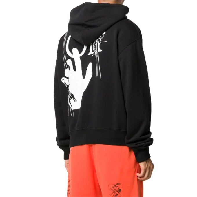 Jersey con capucha y estampado FW20 para hombre, negro