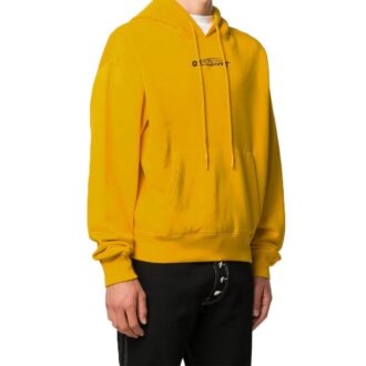 Jersey con capucha y estampado FW20 Workers para hombre, amarillo
