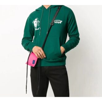 Jersey con capucha y estampado Kiss 21 FW20 para hombre, verde