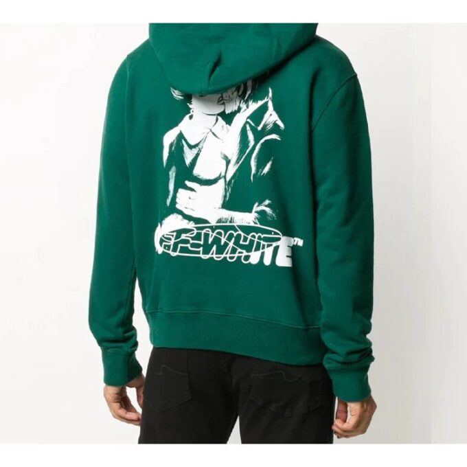 Jersey con capucha y estampado Kiss 21 FW20 para hombre, verde