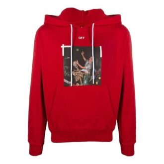 Jersey con capucha y estampado Pascal FW20 para hombre, rojo