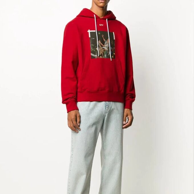 Jersey con capucha y estampado Pascal FW20 para hombre, rojo