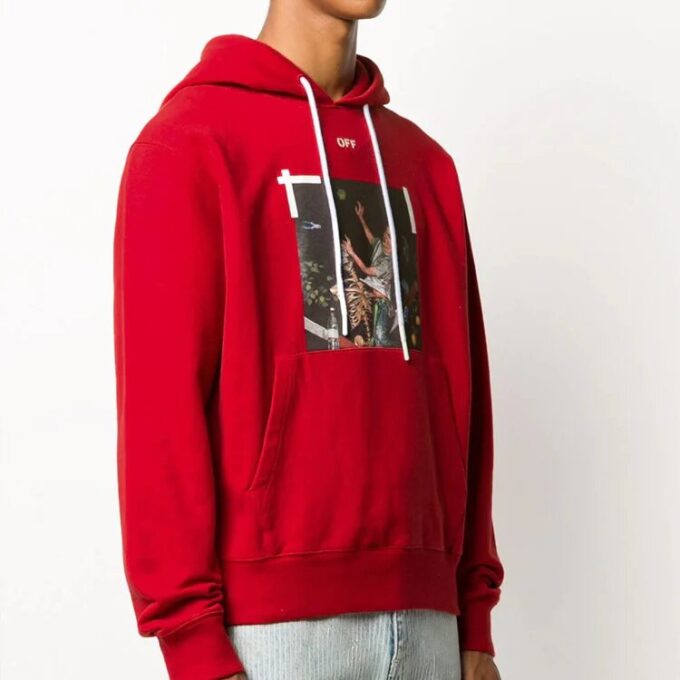 Jersey con capucha y estampado Pascal FW20 para hombre, rojo