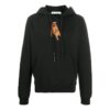 Jersey con capucha y estampado Pascal para hombre, negro