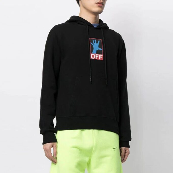 Jersey con capucha y logo FW21, manga larga, negro