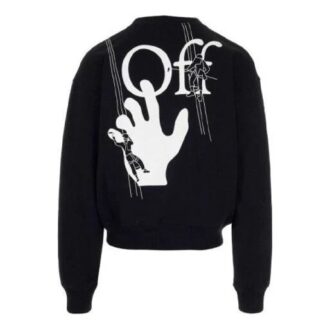 Jersey con estampado de grafitis pintados a mano FW20 para hombre, negro