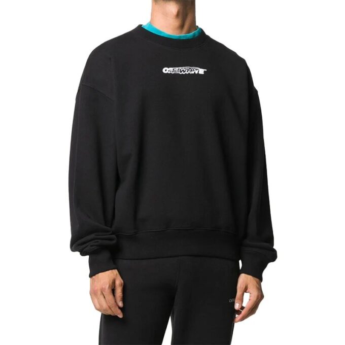 Jersey con estampado de grafitis pintados a mano FW20 para hombre, negro