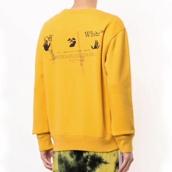 Jersey con estampado de logotipo divertido amarillo