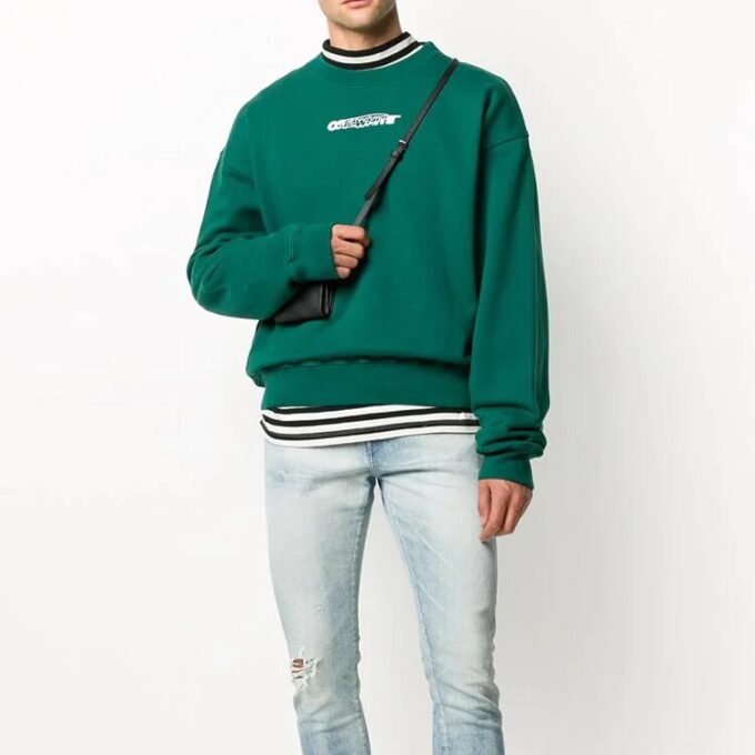 Jersey con estampado de logotipo FW20 para hombre, verde
