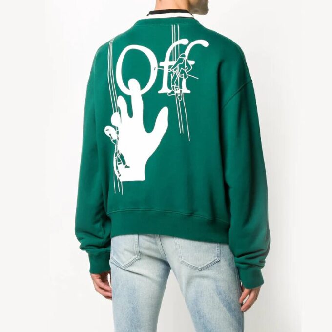 Jersey con estampado de logotipo FW20 para hombre, verde