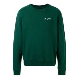 Jersey con estampado de logotipo Off-White para hombre, verde