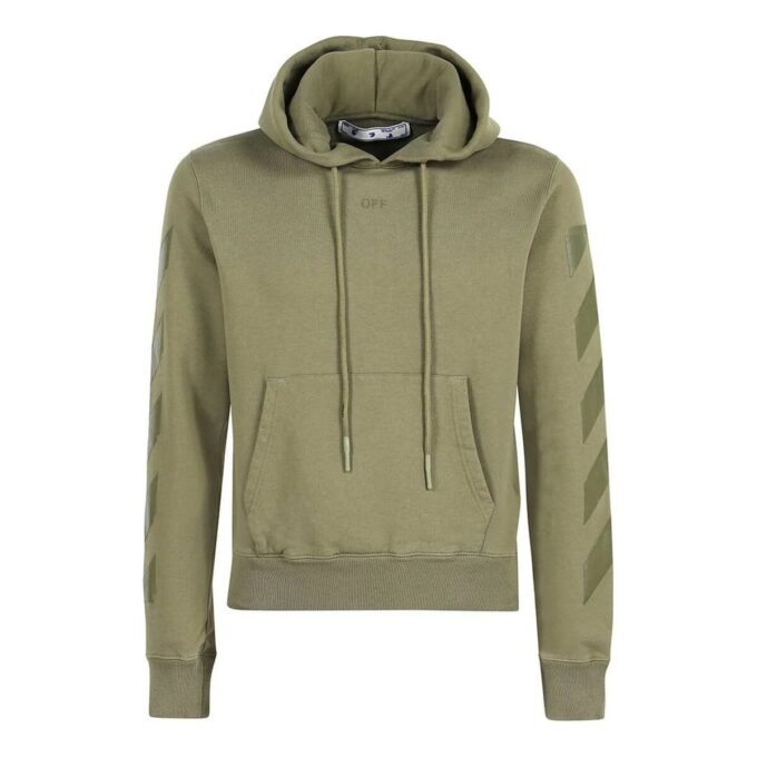 Jersey con estampado de logotipo Off-White para hombre, verde