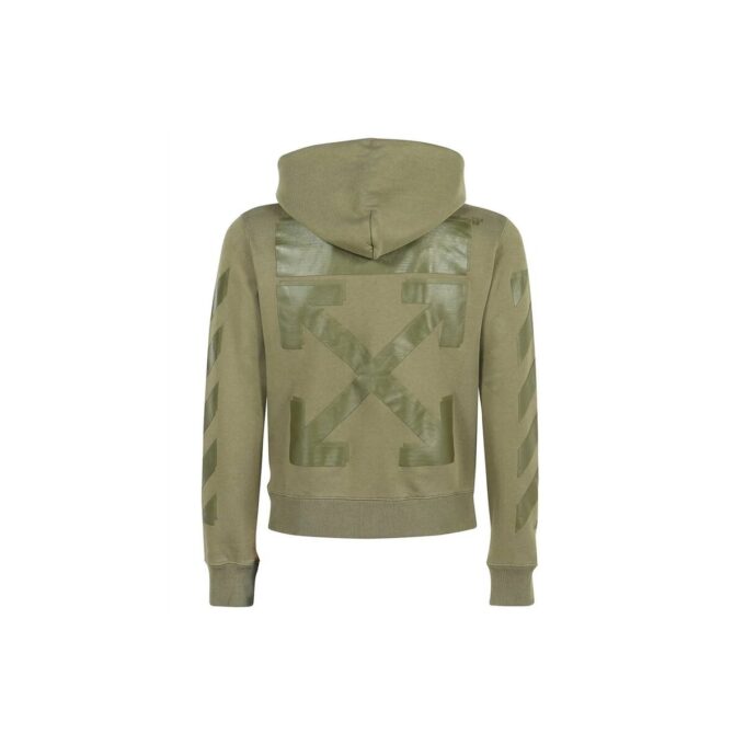 Jersey con estampado de logotipo Off-White para hombre, verde