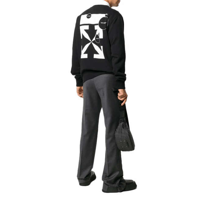 Jersey con estampado del logotipo «Cut Here» Negro