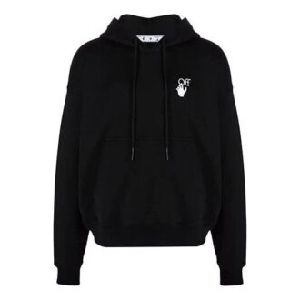 Jersey con logo Off-White para hombre FW21, corte holgado, negro