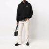 Jersey con logo Off-White para hombre FW21, corte holgado, negro