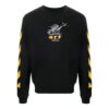 Jersey con logotipo de rayas bordado, negro