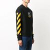 Jersey con logotipo de rayas bordado, negro