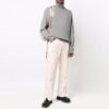 Jersey de cuello alto acanalado, versión estándar, unisex, gris