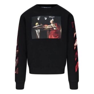 Jersey de cuello redondo ajustado Caravaggio «Negro/Rojo»