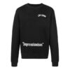 Jersey de cuello redondo ajustado Impressionist de Virgil Abloh para la temporada primavera-verano 2019, color negro