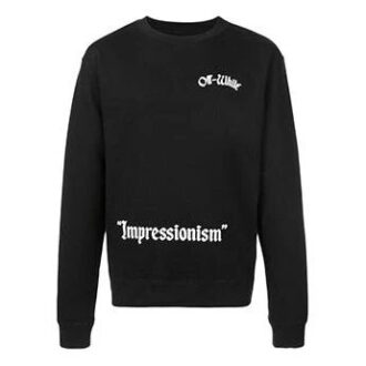 Jersey de cuello redondo ajustado Impressionist de Virgil Abloh para la temporada primavera-verano 2019, color negro