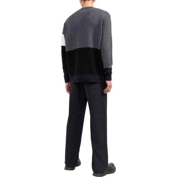 Jersey de cuello redondo con bloques de color